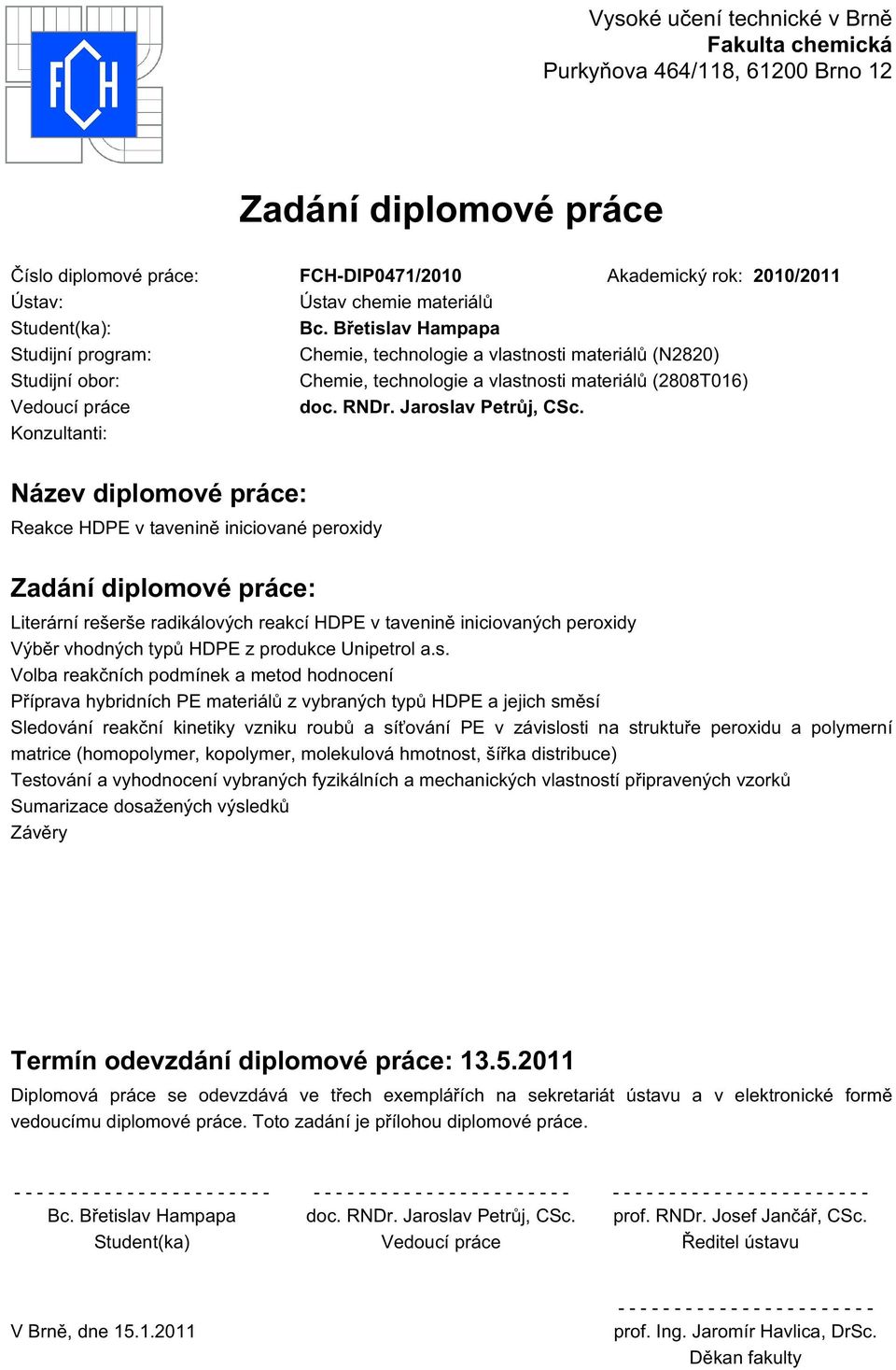 Jaroslav Petrůj, CSc.