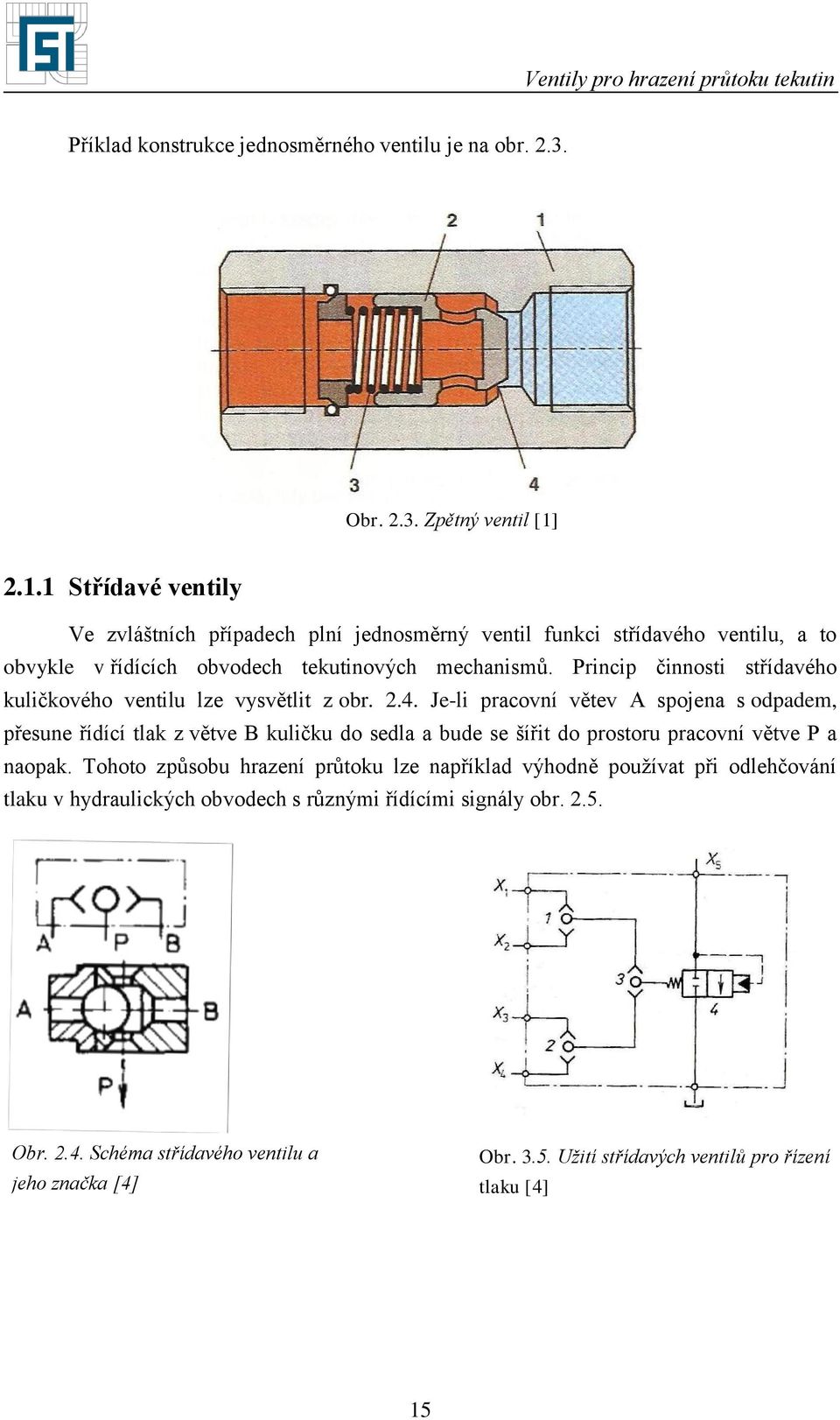 Prinip činnosi sřídavého uličového vnilu lz vysvěli z obr..4.