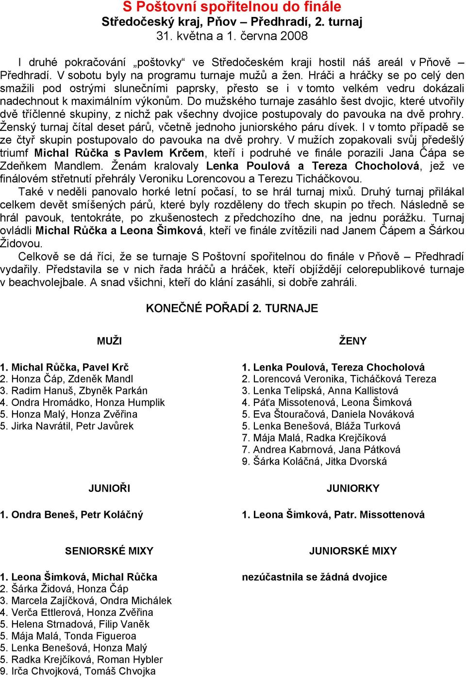 Do mužského turnaje zasáhlo šest dvojic, které utvořily dvě tříčlenné skupiny, z nichž pak všechny dvojice postupovaly do pavouka na dvě prohry.