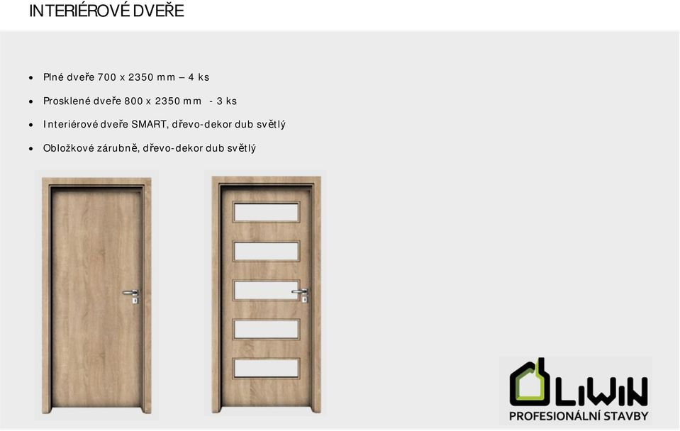 Interiérové dvee SMART, devo-dekor dub