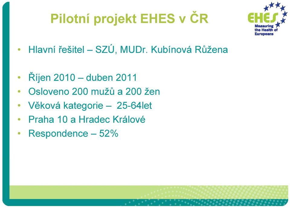 Osloveno 200 mužů a 200 žen Věková kategorie