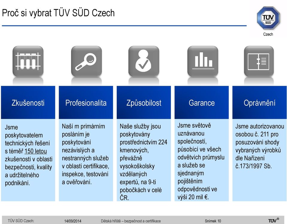 Naše služby jsou poskytovány prostřednictvím 224 kmenových, převážně vysokoškolsky vzdělaných expertů, na 9-ti pobočkách v celé ČR.