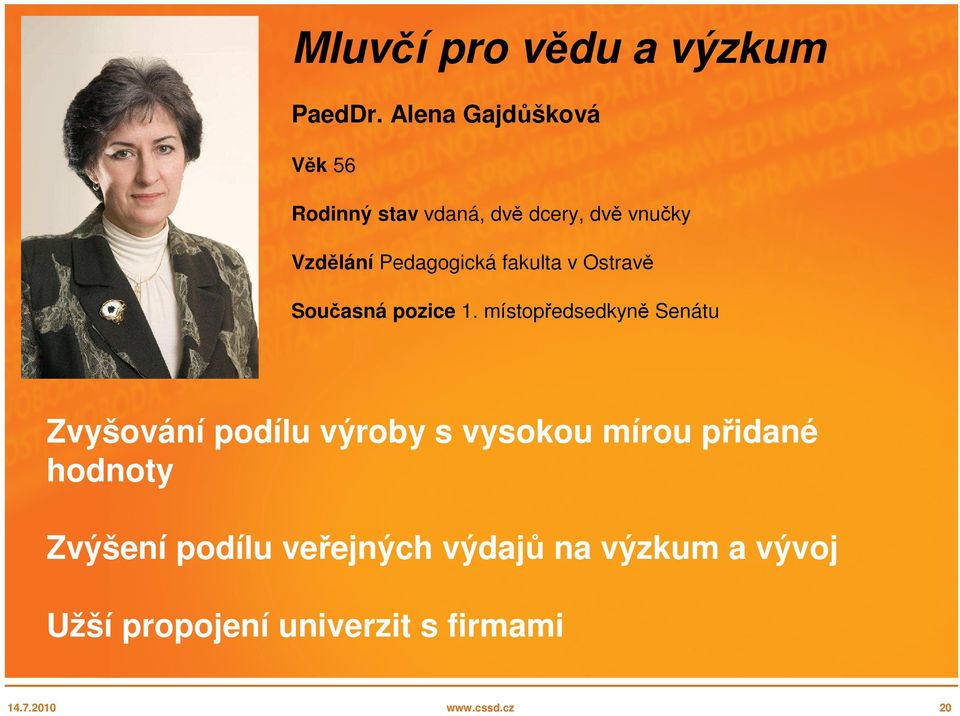 Pedagogická fakulta v Ostravě Současná pozice 1.