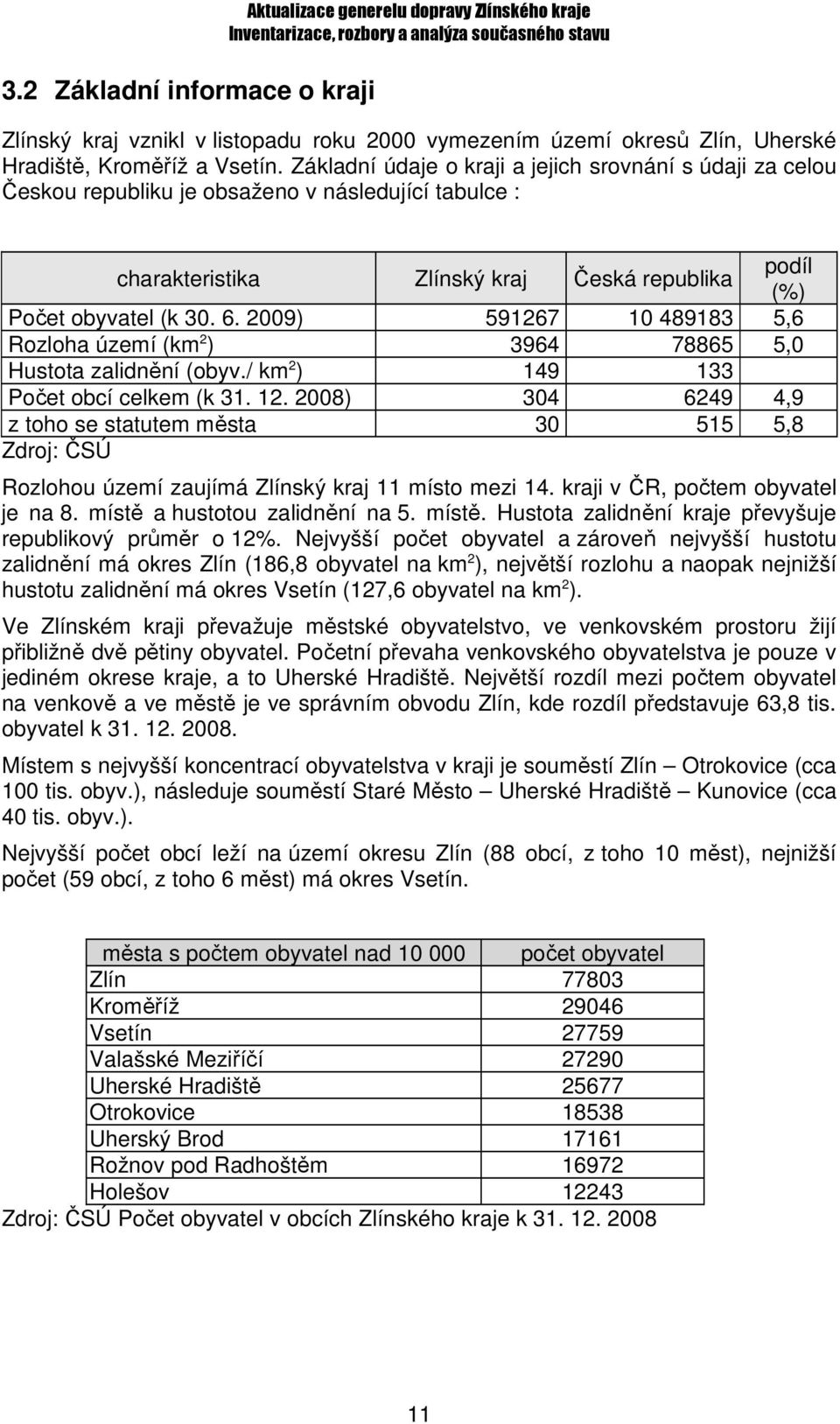 2009) 591267 10 489183 5,6 Rozloha území (km 2 ) 3964 78865 5,0 Hustota zalidnění (obyv./ km 2 ) 149 133 Počet obcí celkem (k 31. 12.