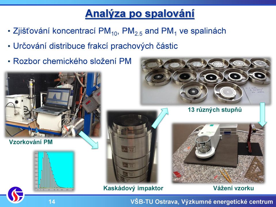 prachových částic Rozbor chemického složení PM 13