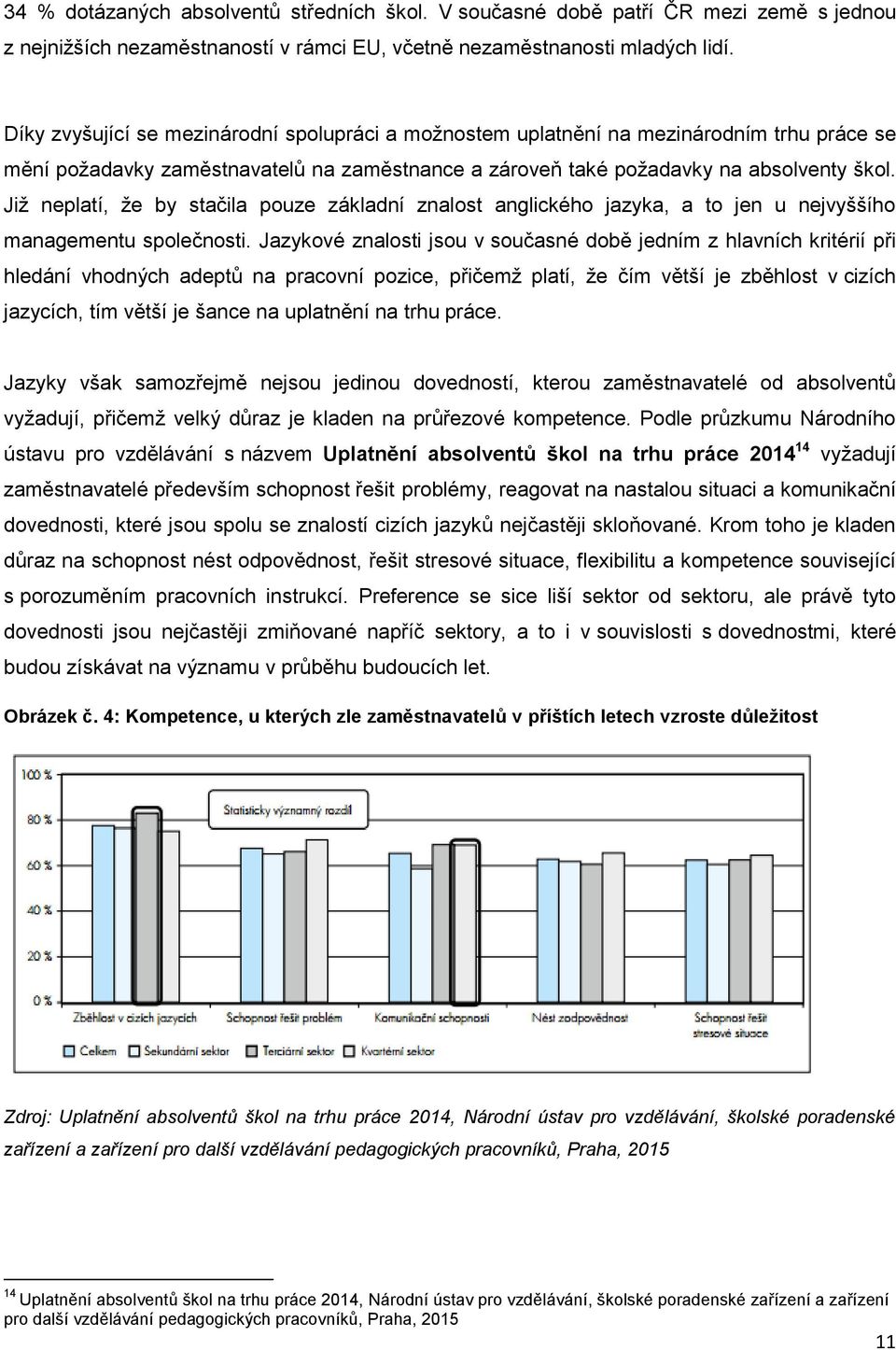 Již neplatí, že by stačila pouze základní znalost anglického jazyka, a to jen u nejvyššího managementu společnosti.