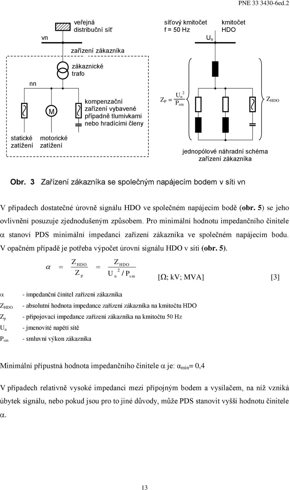 motorické zatížeí jedopólové áhradí schéma zařízeí zákazíka Obr. 3 Zařízeí zákazíka se společým apájecím bodem v síti v V případech dostatečé úrově sigálu HDO ve společém apájecím bodě (obr.