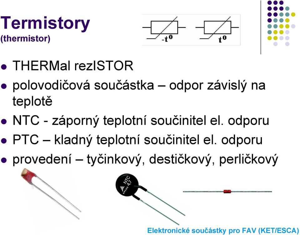 teplotní součinitel el.