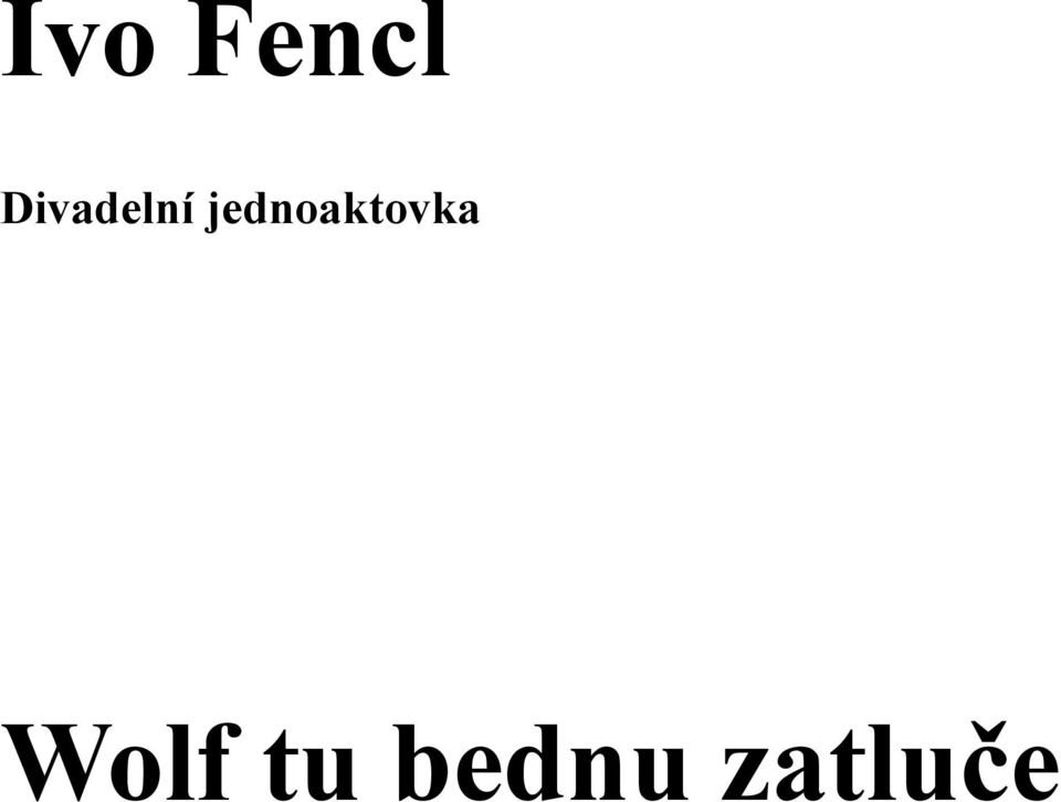 jednoaktovka