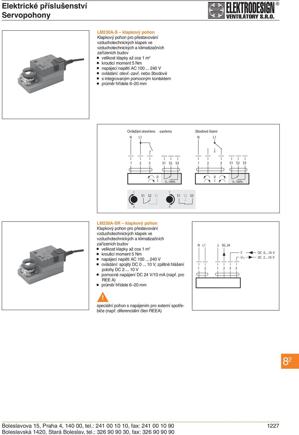 ..% S S2 S3 S S2 S3 23A-SR klapkový pohon velikost klapky až cca m 2 krouticí moment 5 Nm napájecí napětí AC... 24 V ovládání: spojitý DC... V, zpětné hlášení polohy DC 2.