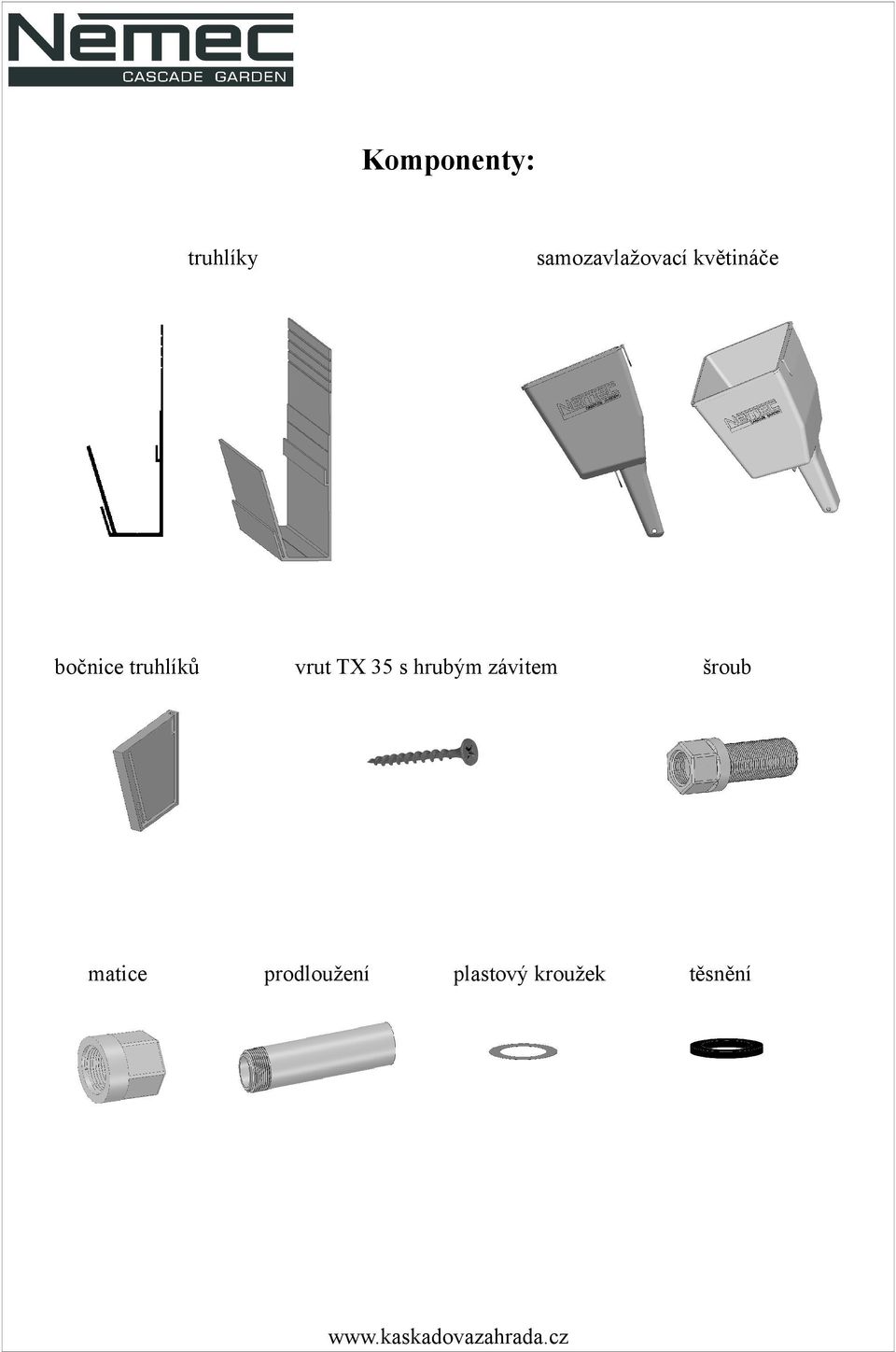 květináče vrut TX 35 s hrubým