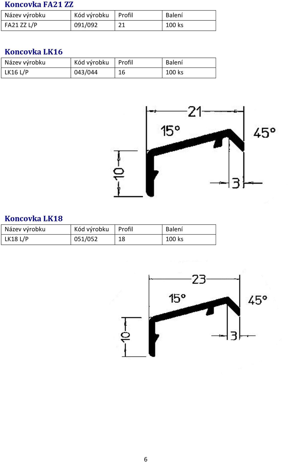 LK16 L/P 043/044 16 100 ks