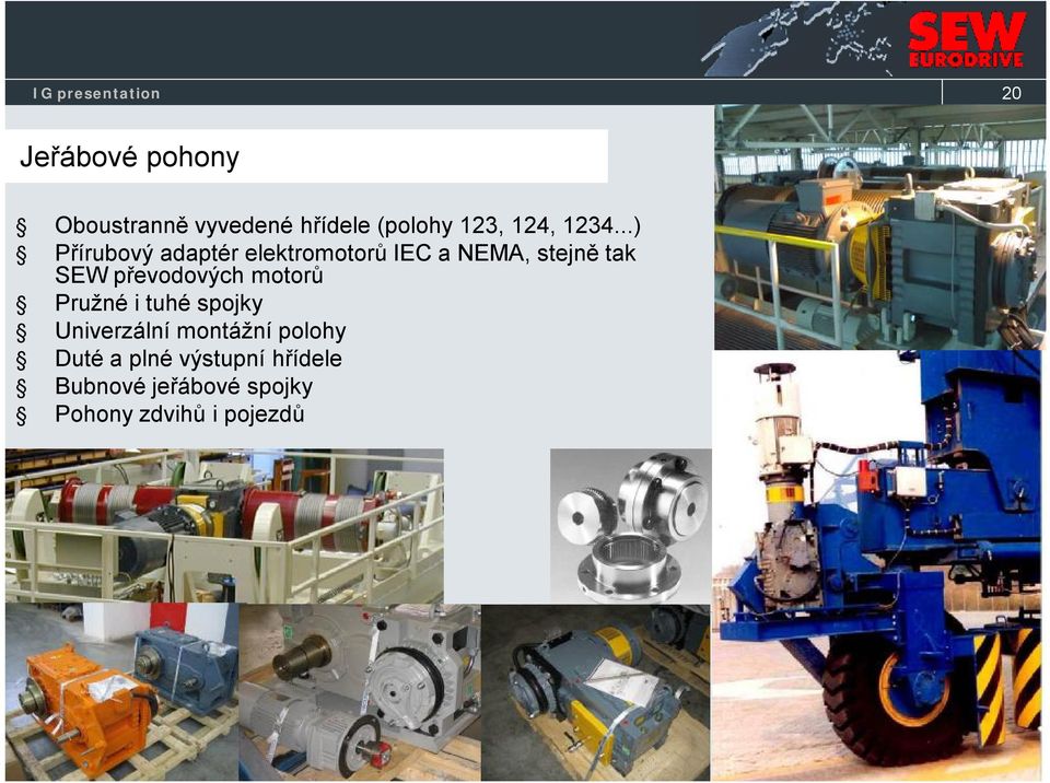 ..) Přírubový adaptér elektromotorů IEC a NEMA, stejně tak SEW