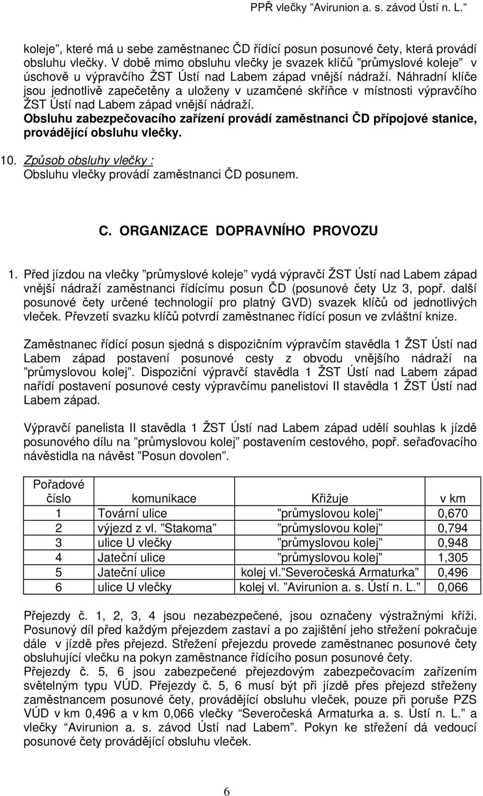 Náhradní klíče jsou jednotlivě zapečetěny a uloženy v uzamčené skříňce v místnosti výpravčího ŽST Ústí nad Labem západ vnější nádraží.