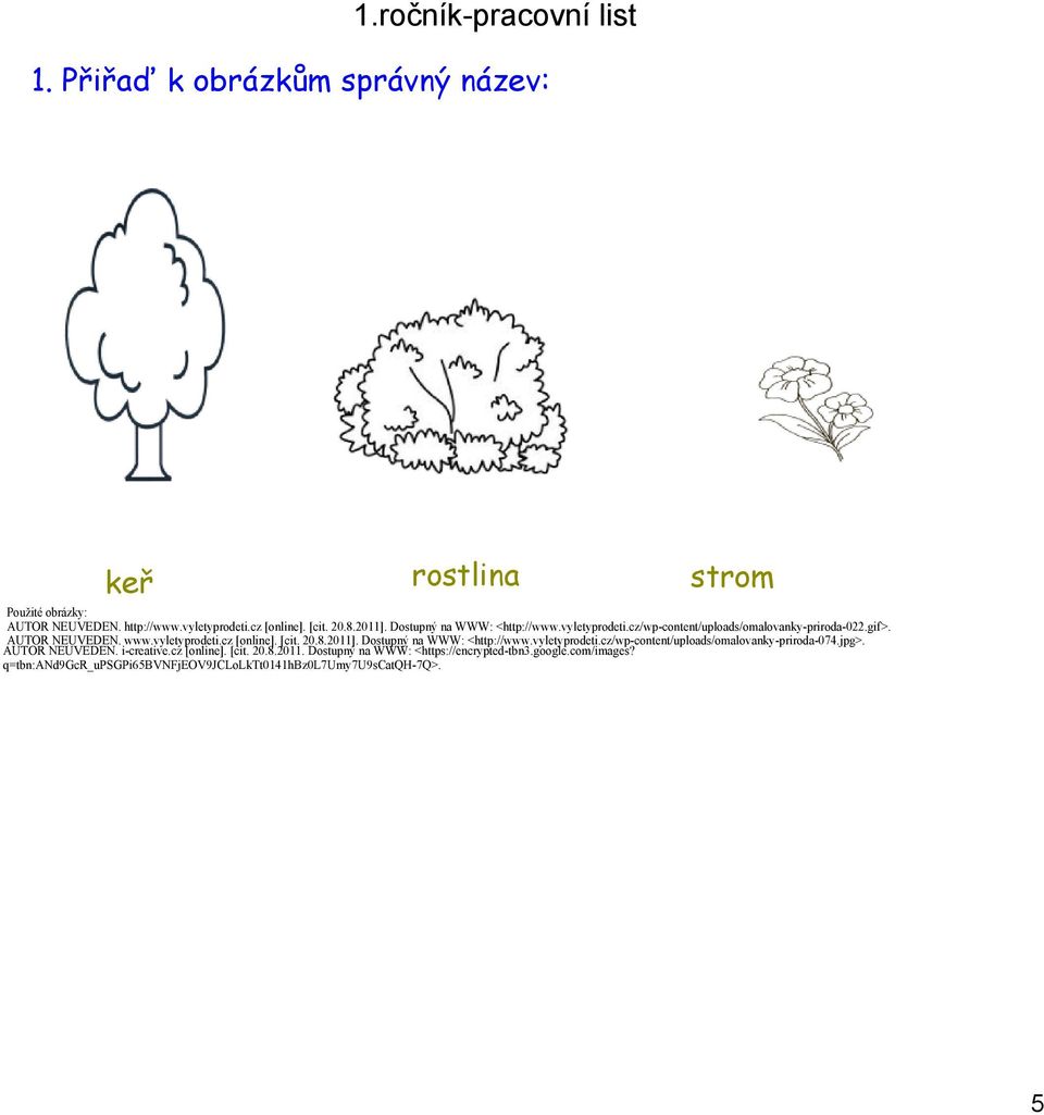 [cit. 20.8.2011]. Dostupný na WWW: <http://www.vyletyprodeti.cz/wp content/uploads/omalovanky priroda 074.jpg>. AUTOR NEUVEDEN. i creative.cz [online].