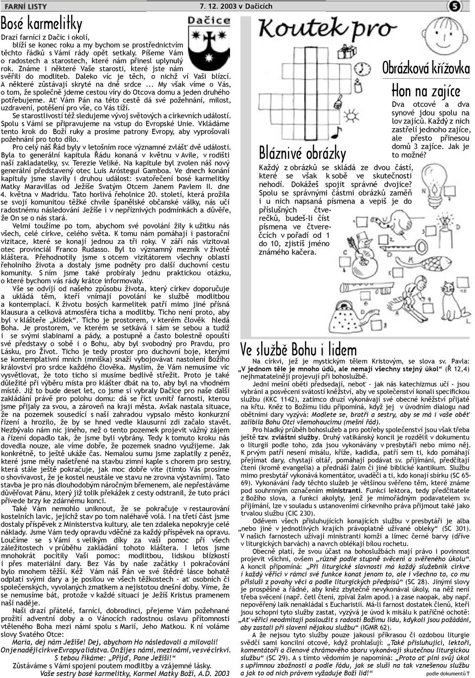 v Daèicích. Bosé karmelitky. str. 5 - PDF Free Download