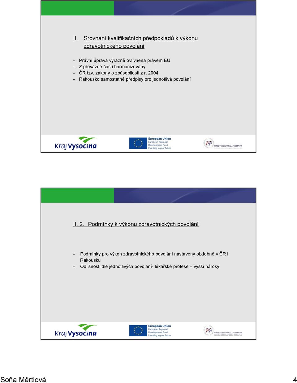 2004 - Rakousko samostatné předpisy pro jednotlivá povolání II. 2.