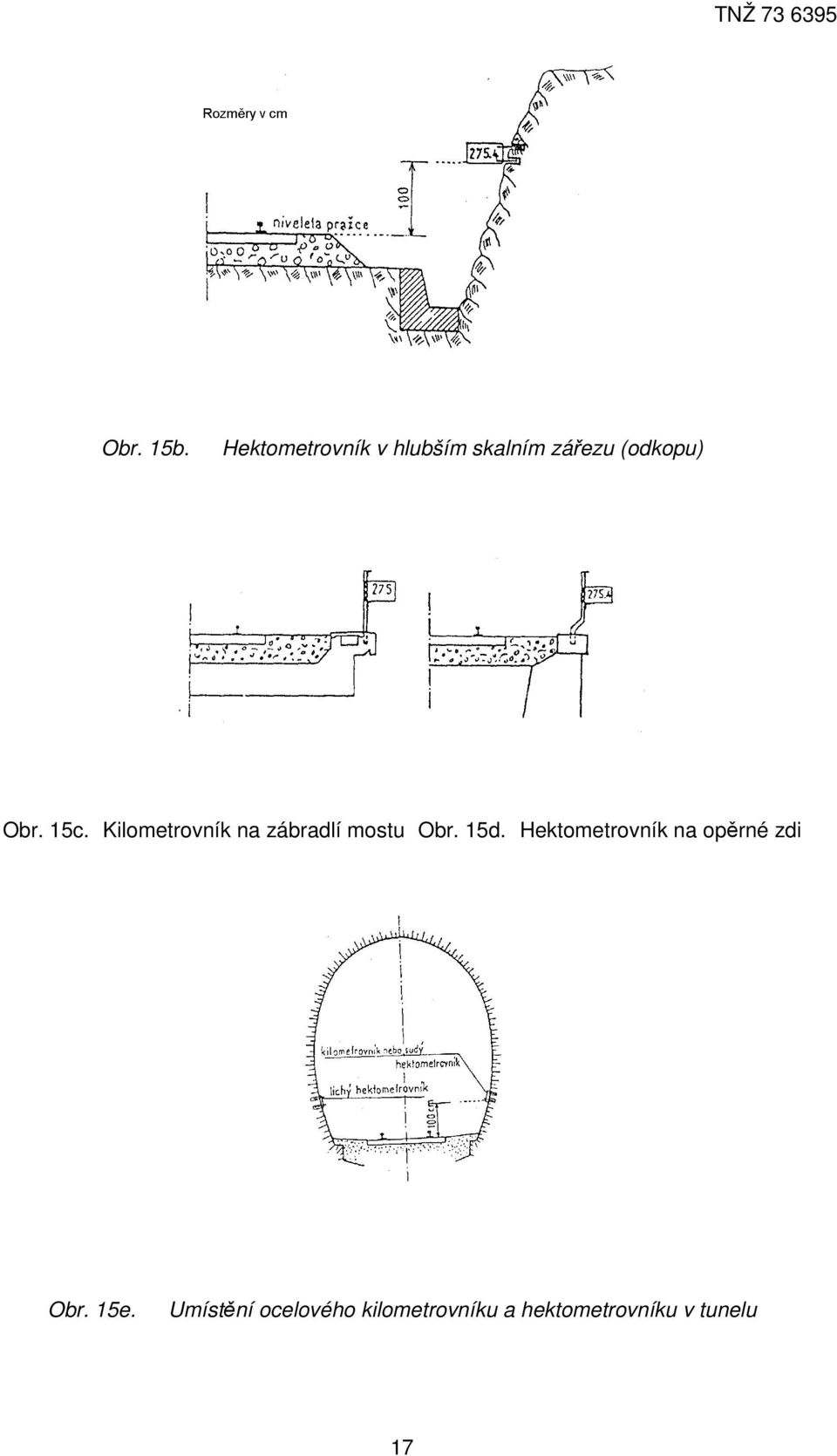 15c. Kilometrovník na zábradlí mostu Obr. 15d.