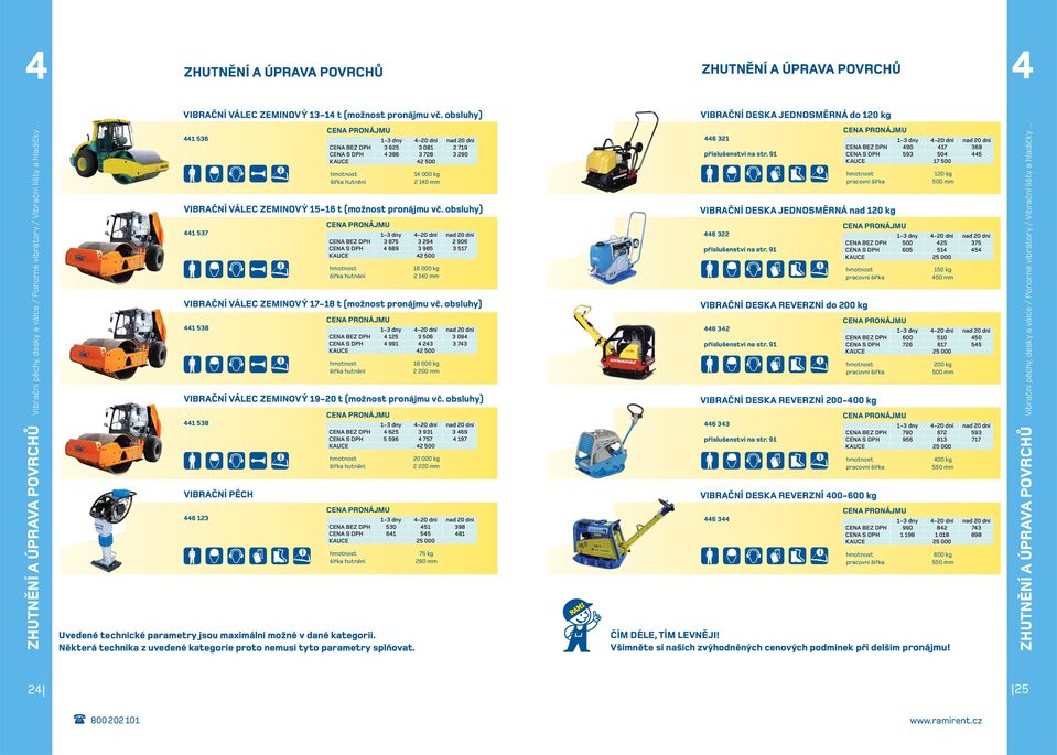 .. 441 536 VIBRAČNÍ VÁLEC ZEMINOVÝ 15-16 t (možnost pronájmu vč.