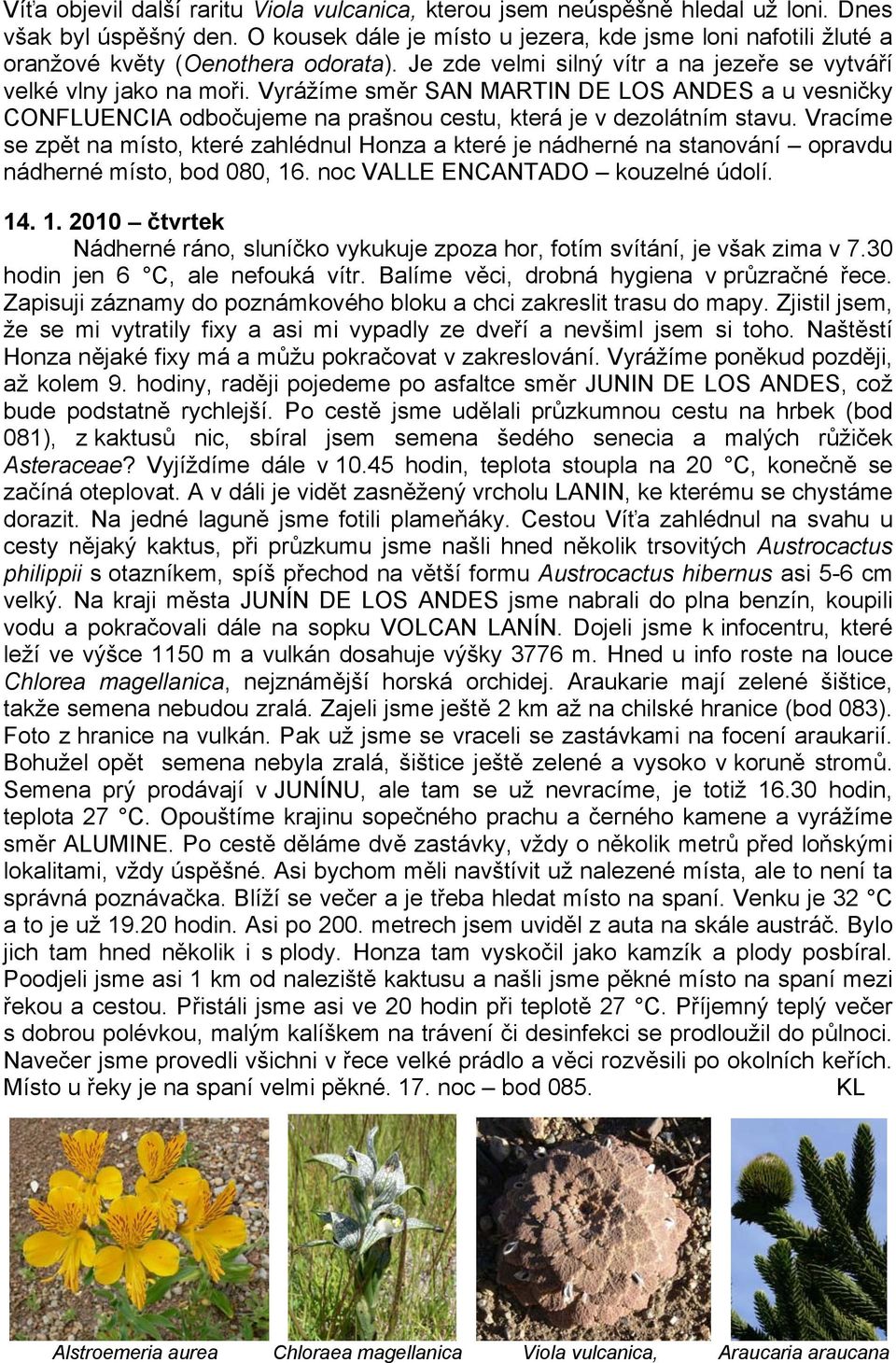 Vyrážíme směr SAN MARTIN DE LOS ANDES a u vesničky CONFLUENCIA odbočujeme na prašnou cestu, která je v dezolátním stavu.