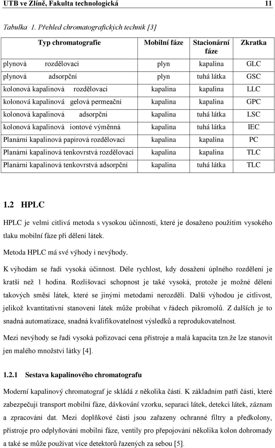 rozdělovací kapalina kapalina LLC kolonová kapalinová gelová permeační kapalina kapalina GPC kolonová kapalinová adsorpční kapalina tuhá látka LSC kolonová kapalinová iontové výměnná kapalina tuhá