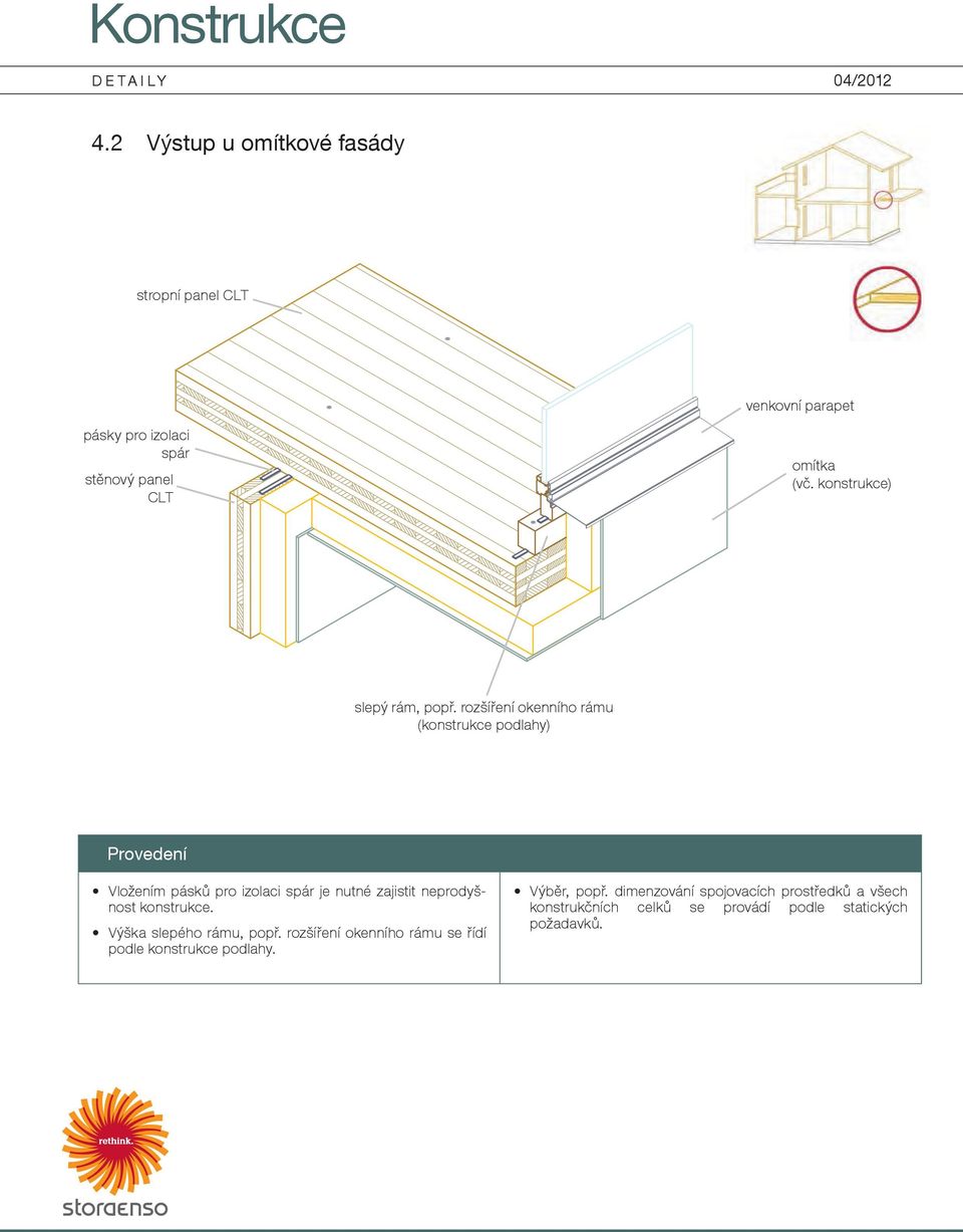 rozšíření okenního rámu (konstrukce podlahy) Vložením pásků pro izolaci spár je nutné