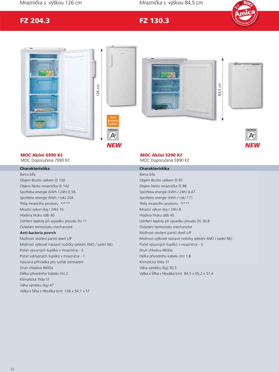 mraznička (l) 88 Spotřeba energie (kwh / 24h) 0,56 Spotřeba energie (kwh / 24h) 0,47 Spotřeba energie (kwh / rok) 204 Spotřeba energie (kwh / rok) 171 Třída mrazícího prostoru */*** Třída mrazícího