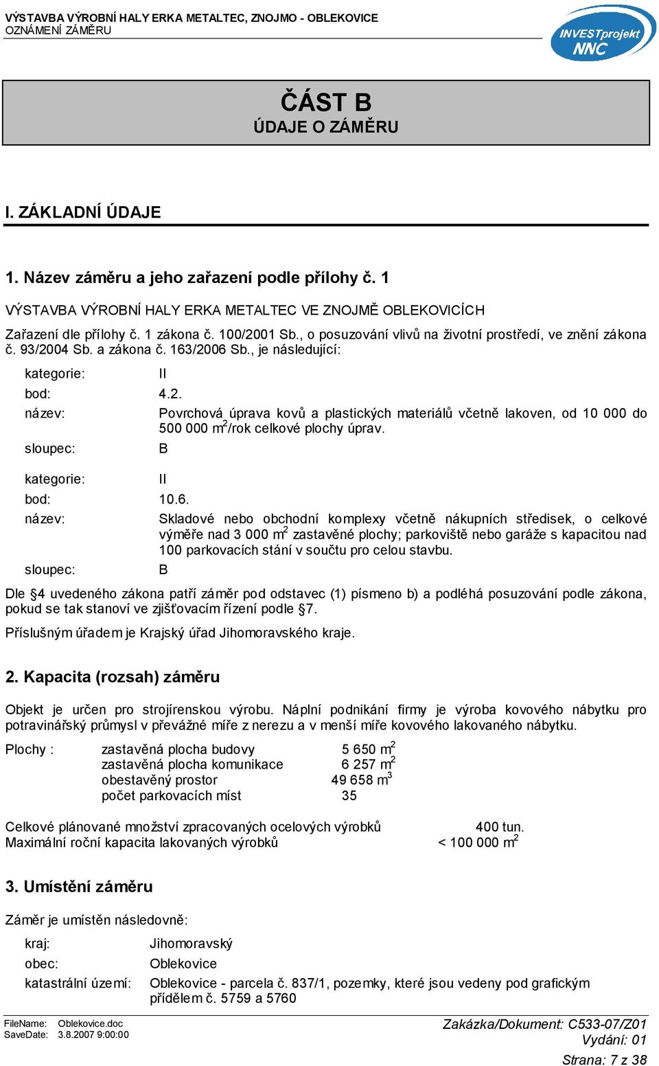 sloupec: kategorie: B II bod: 10.6.