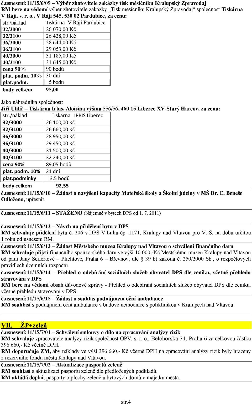 /náklad Tiskárna V Ráji Pardubice 32/3000 26 070,00 Kč 32/3100 26 428,00 Kč 36/3000 28 644,00 Kč 36/3100 29 053,00 Kč 40/3000 31 185,00 Kč 40/3100 31 645,00 Kč cena 90% 90 bodů plat. podm.