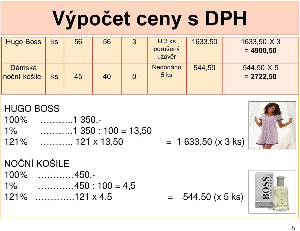 . 121 x 13,50 = 1 633,50 (x 3 ks) NOČNÍ