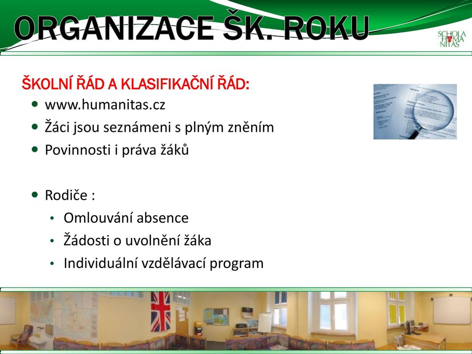 Povinnosti i práva žáků Rodiče : Omlouvání