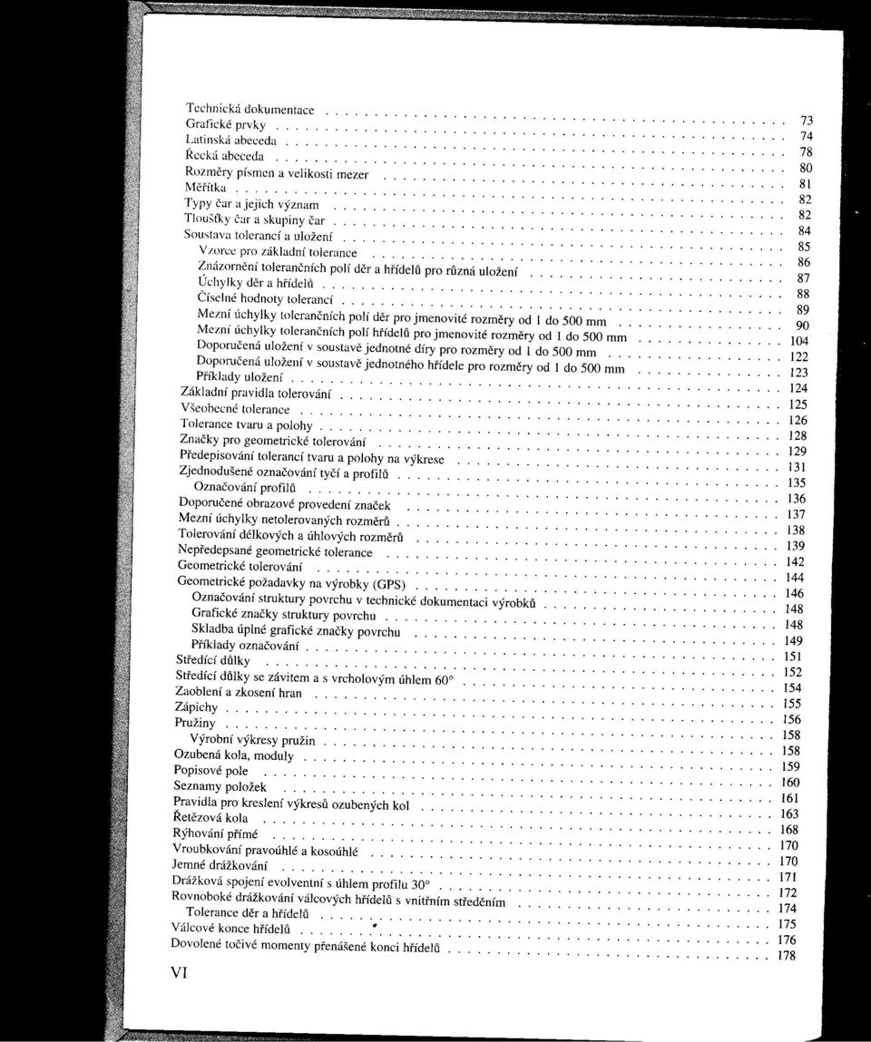 tolerančních polí der pro jmenovité rozmery od l do 500 mm Mezní úchylky tolerančních polí hfídelu pro jmenovité rozmery od 1 do 500 mm 104 90 Doporučená uložení v soustave jednotné díry pro rozmery