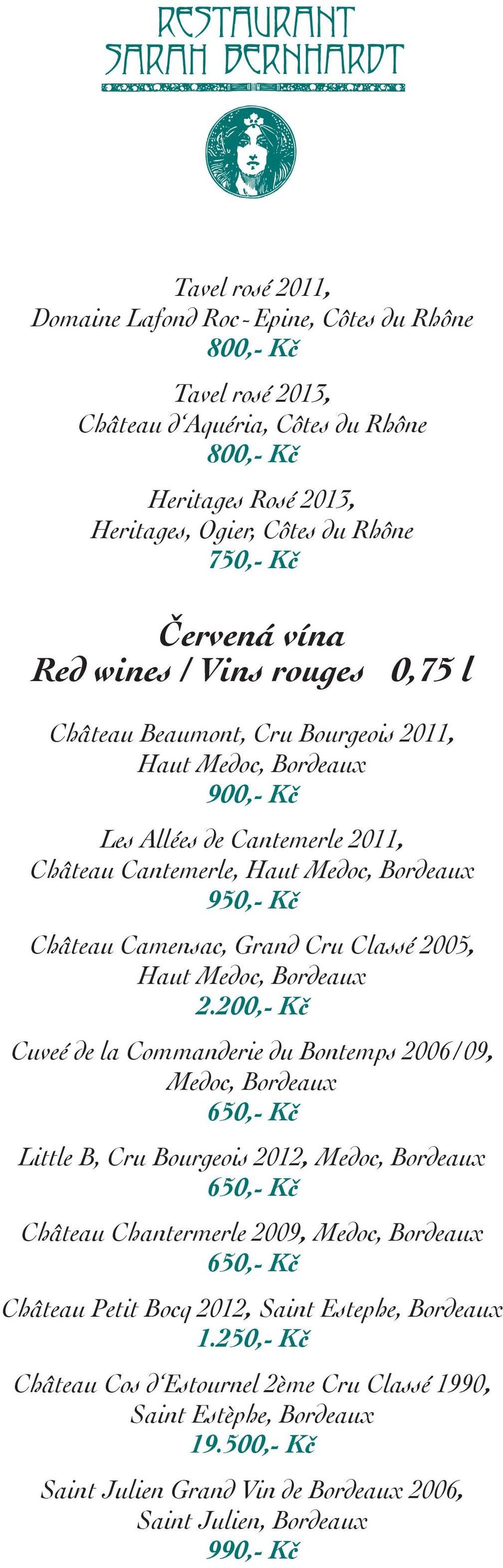 Cru Classé 2005, Haut Medoc, Bordeaux 2.