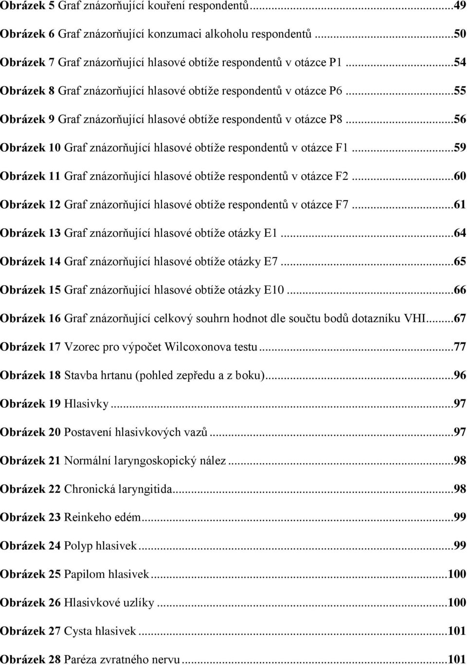 .. 56 Obrázek 10 Graf znázorňující hlasové obtíže respondentů v otázce F1... 59 Obrázek 11 Graf znázorňující hlasové obtíže respondentů v otázce F2.