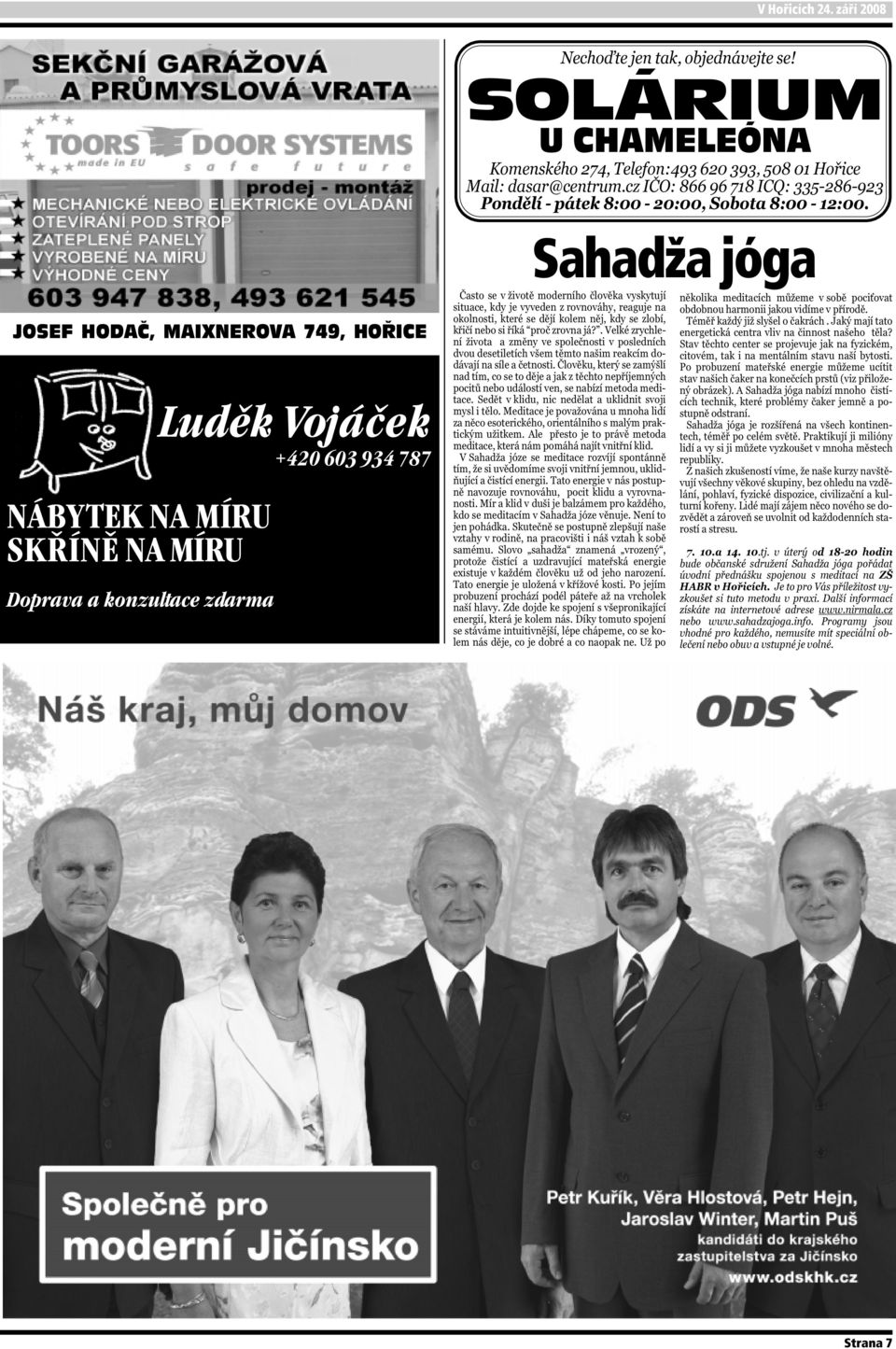 JOSEF HODAČ, MAIXNEROVA 749, HOŘICE NÁBYTEK NA