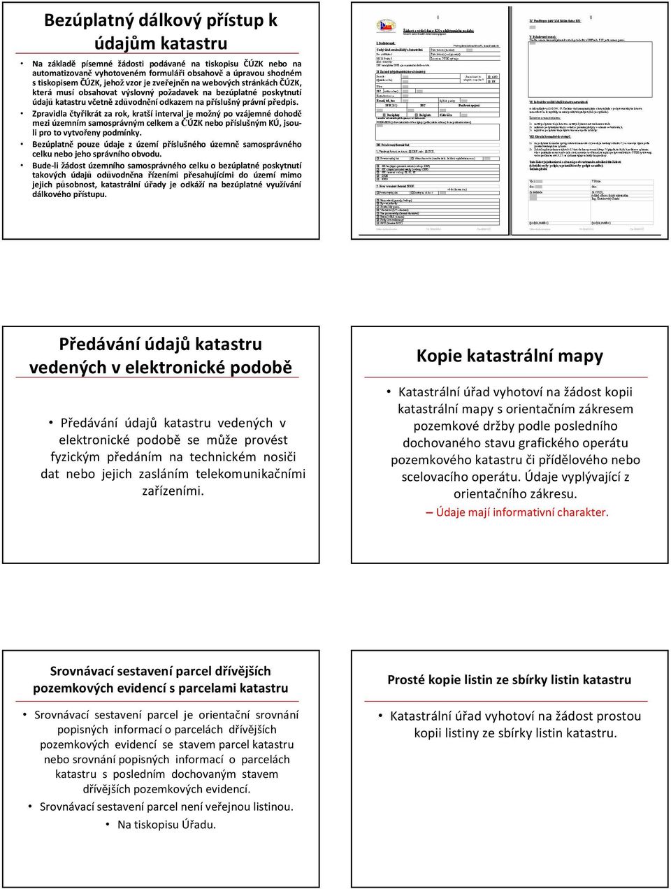 Zpravidla čtyřikrát za rok, kratší interval je možný po vzájemné dohodě mezi územním samosprávným celkem a ČÚZK nebo příslušným KÚ, jsouli pro to vytvořeny podmínky.