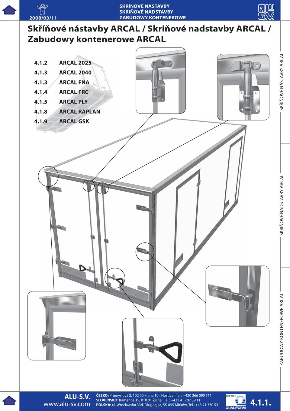 1.3 ARCAL FNA 4.1.4 ARCAL FRC 4.1.5 ARCAL PLY 4.1.8 ARCAL RAPLAN 4.