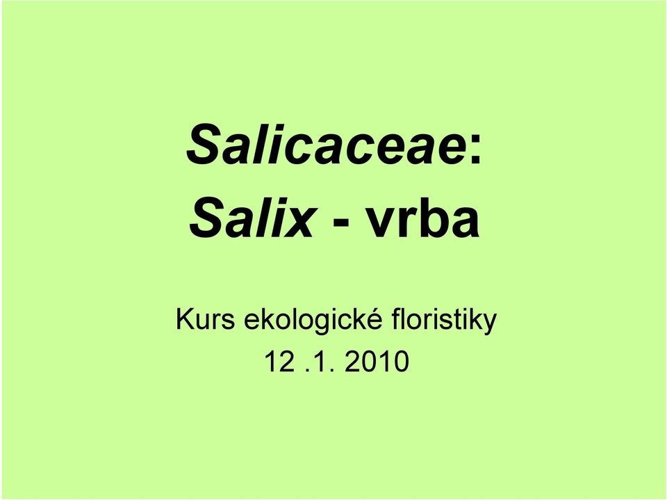 Kurs ekologické