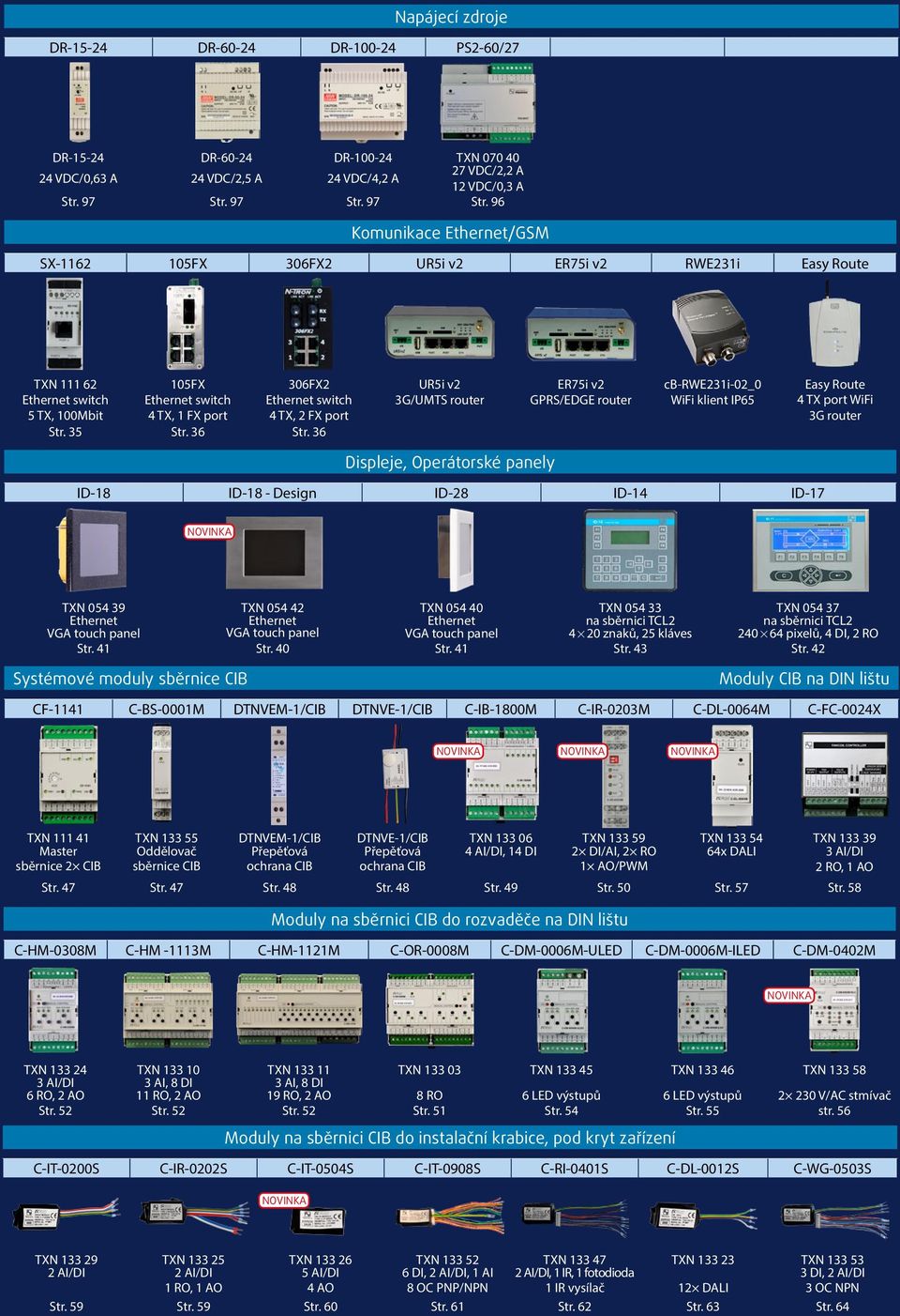 96 Komunikace Ethernet/GSM SX-1162 105FX 306FX2 UR5i v2 ER75i v2 RWE231i Easy Route TXN 111 62 105FX 306FX2 UR5i v2 ER75i v2 cb-rwe231i-02_0 Easy Route Ethernet switch Ethernet switch Ethernet switch