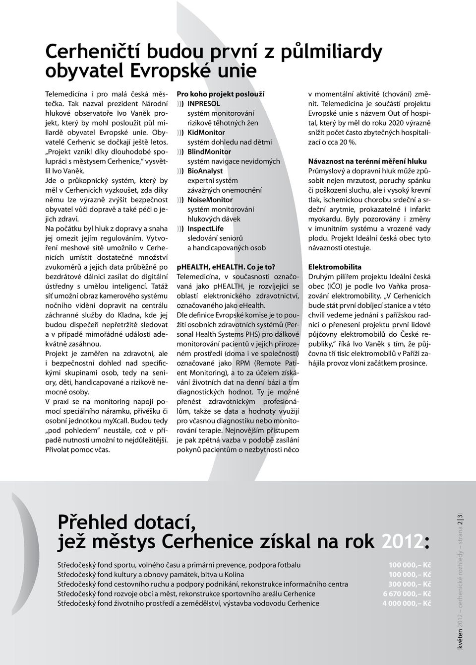 Projekt vznikl díky dlouhodobé spolupráci s městysem Cerhenice, vysvětlil Ivo Vaněk.
