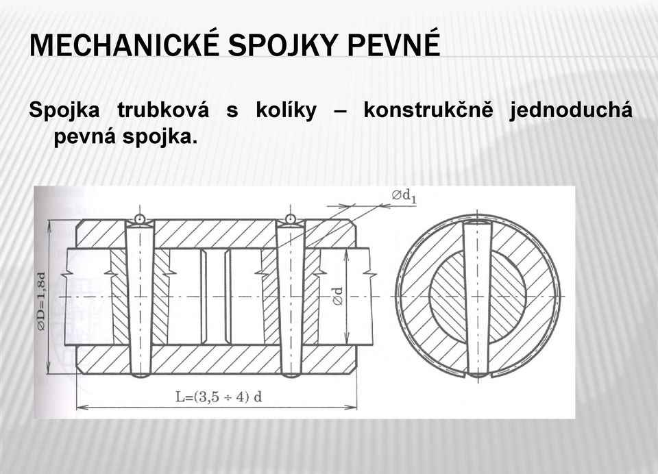 s kolíky konstrukčně