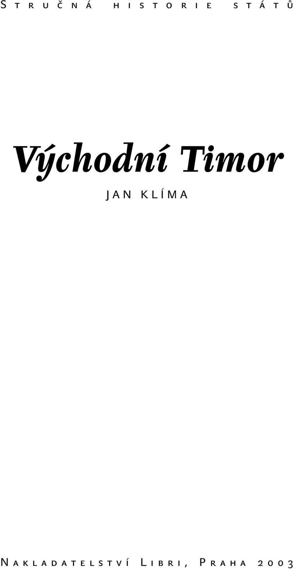 Timor JAN KLÍMA