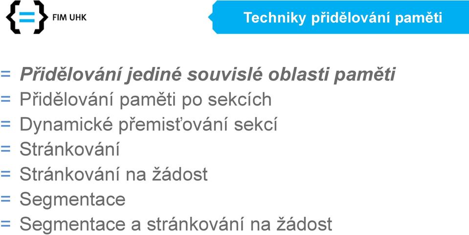 = Dynamické přemisťování sekcí = Stránkování =