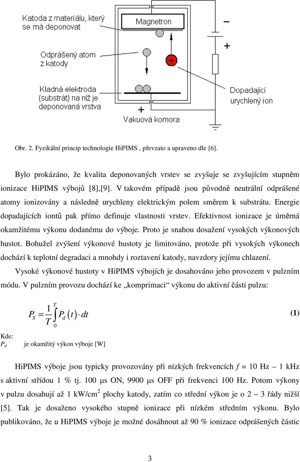 Efektivnost ionizace je úměrná okamžitému výkonu dodanému do výboje. Proto je snahou dosažení vysokých výkonových hustot.