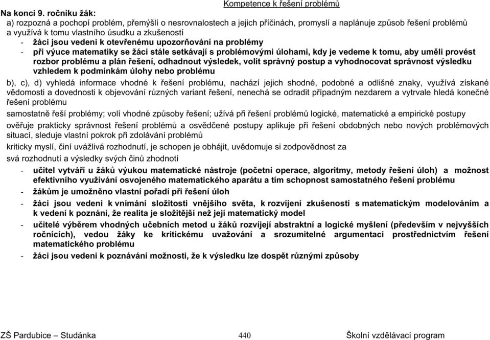 k otev enému upozor ování na problémy - p i výuce matematiky se žáci stále setkávají s problémovými úlohami, kdy je vedeme k tomu, aby um li provést rozbor problému a plán ešení, odhadnout výsledek,