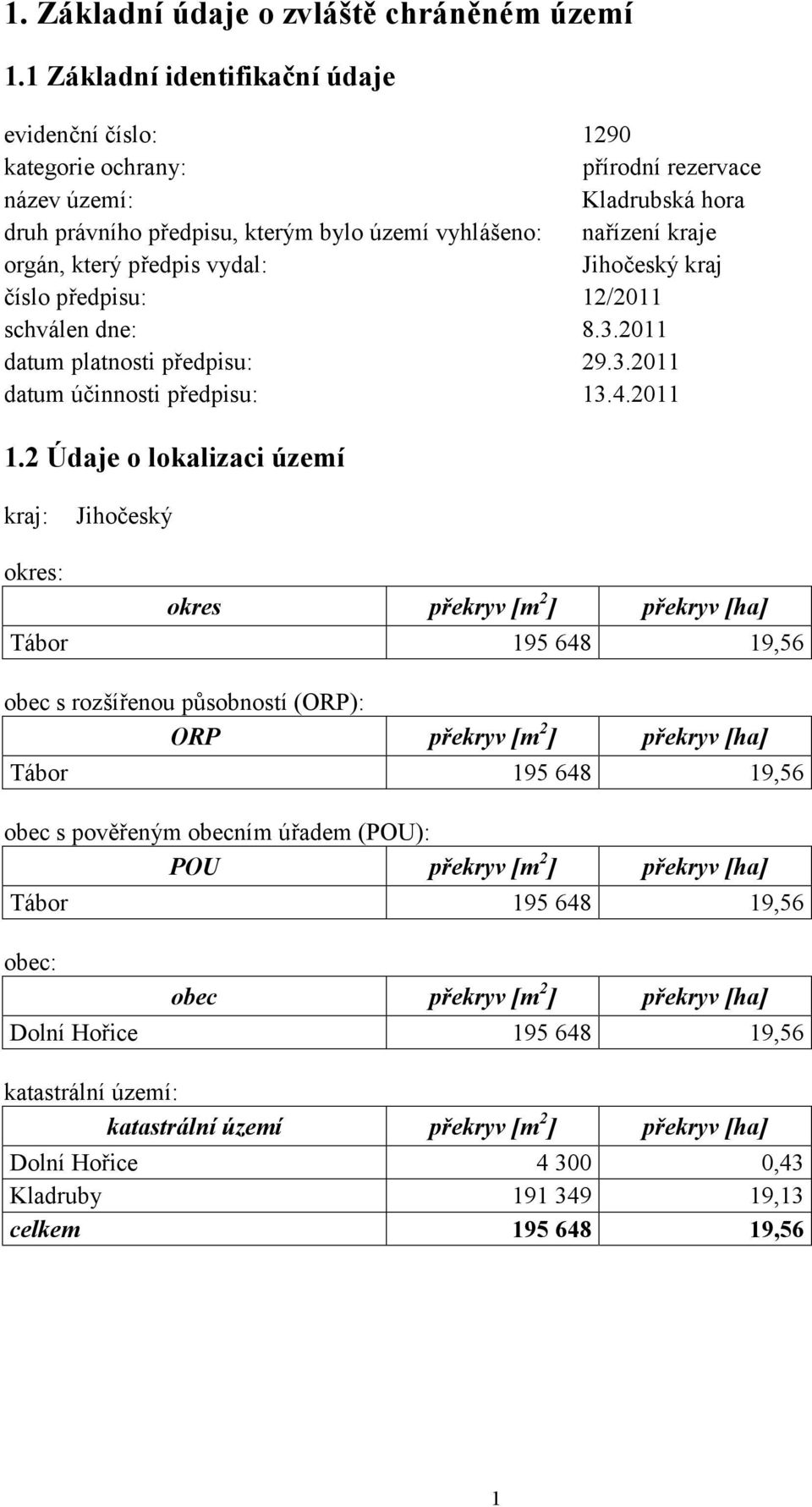 který předpis vydal: Jihočeský kraj číslo předpisu: 12/2011 schválen dne: 8.3.2011 datum platnosti předpisu: 29.3.2011 datum účinnosti předpisu: 13.4.2011 1.