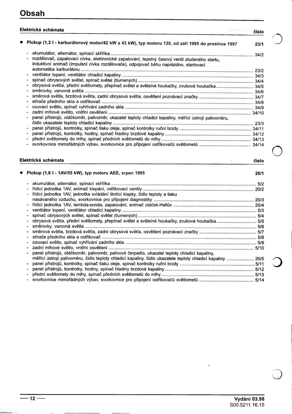 studeného startovací cívka, zapalování, tepelný ventil startu, automatika karburátoru 23/2 -ventilátor topení, ventilátor chladicí kapaliny.,.,.",.,...,.",,.