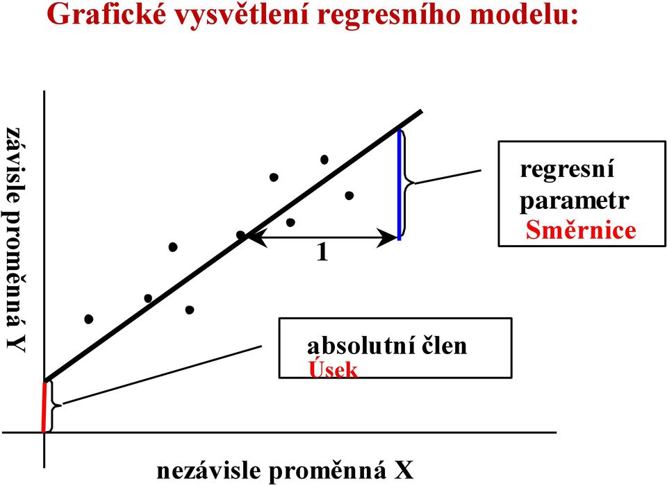 regresní parametr Směrnice