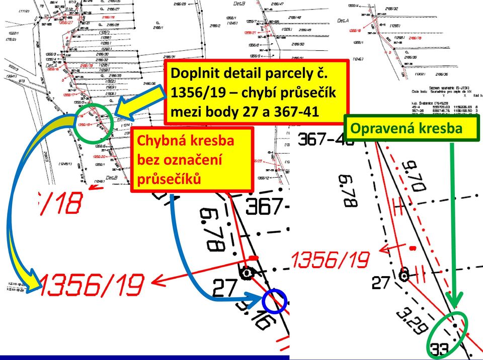 body 27 a 367-41 Chybná kresba