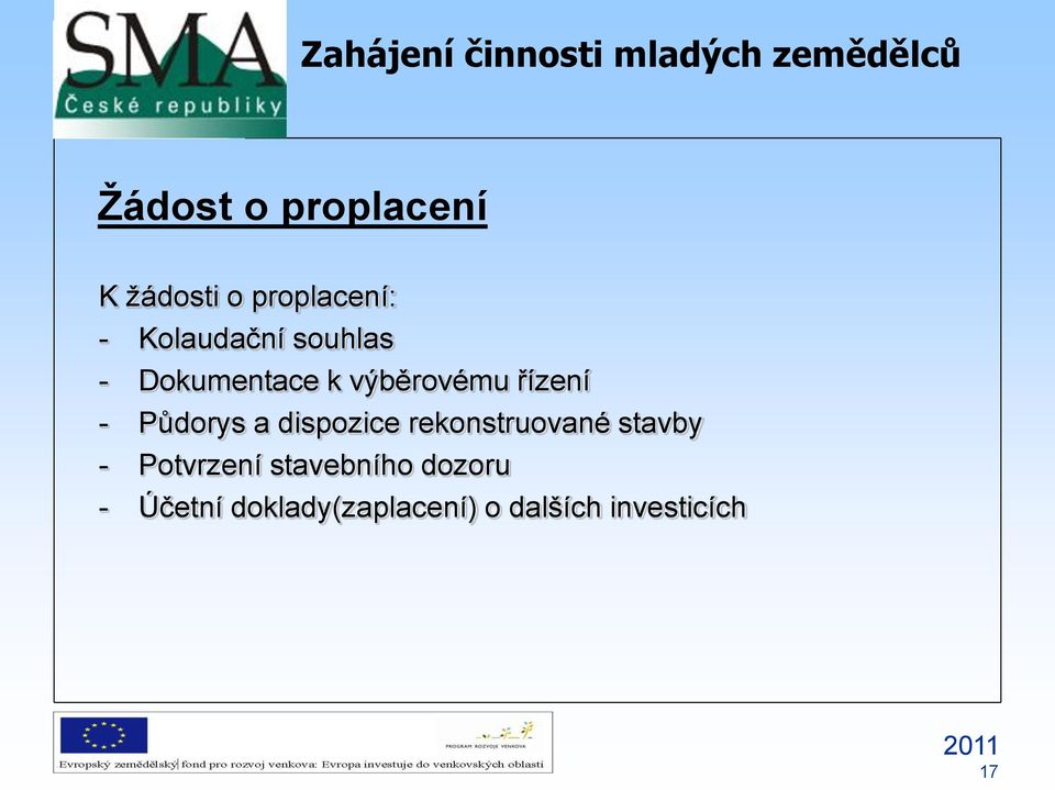 dispozice rekonstruované stavby - Potvrzení stavebního